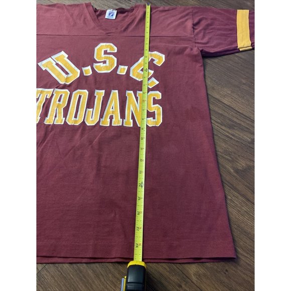 RARE! Vintage USC Trojans T-Shirt Jersey red maroon tee football - Picture 5 of 5